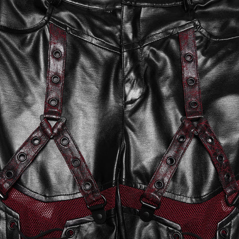 Cyberpunk leather leggings