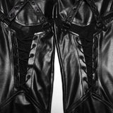 Cyberpunk leather leggings
