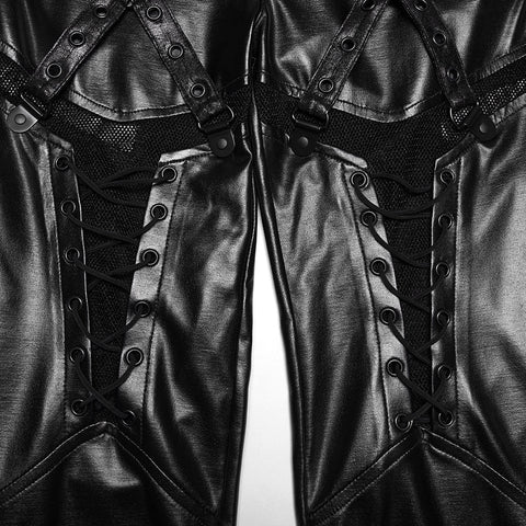 Cyberpunk leather leggings