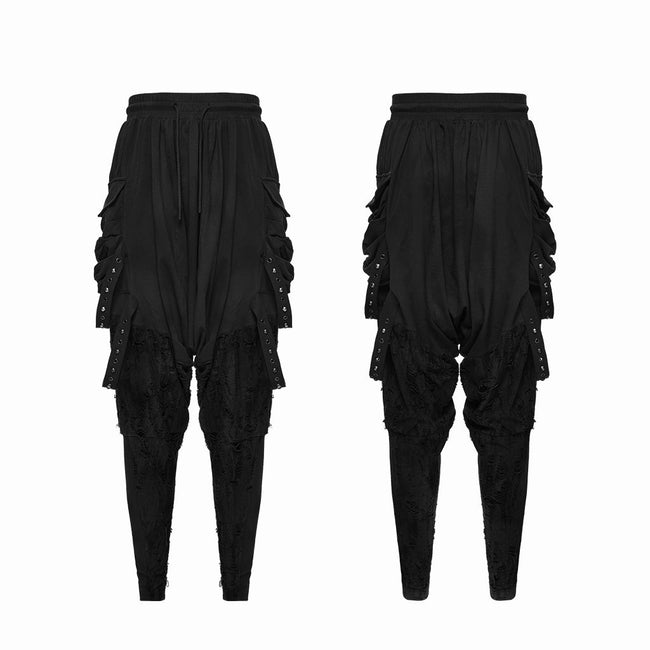 Wasteland distressed drop-crotch pants