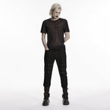 Punk minimalist buckle pants