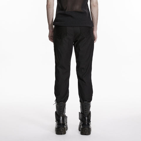 Punk minimalist buckle pants