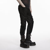 Punk minimalist buckle pants