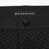 Punk minimalist buckle pants