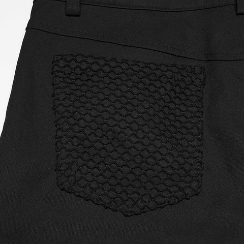 Punk minimalist buckle pants