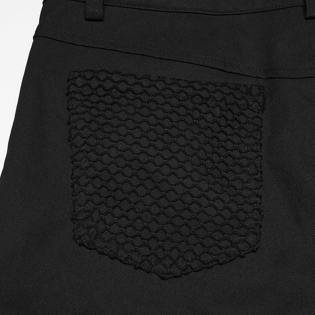 Punk minimalist buckle pants