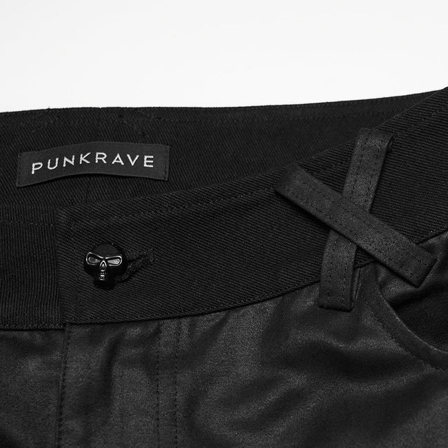 Punk dark wide leg pants