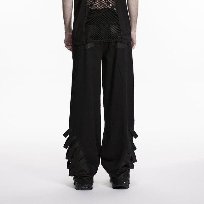 Punk dark wide leg pants