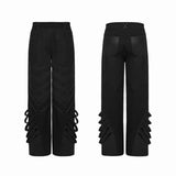 Punk dark wide leg pants