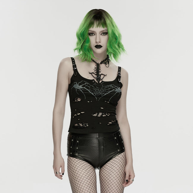 Punk metal hot shorts for women
