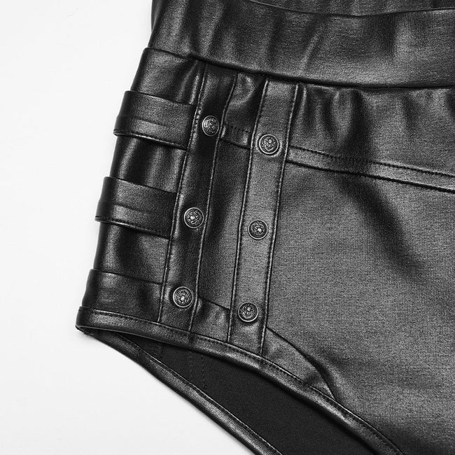 Punk metal hot shorts for women