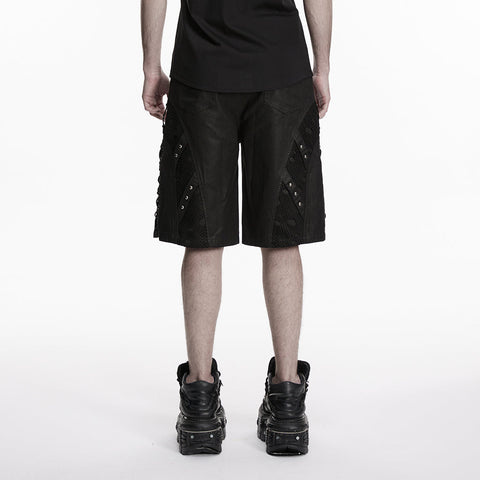 Punk personalized suede shorts