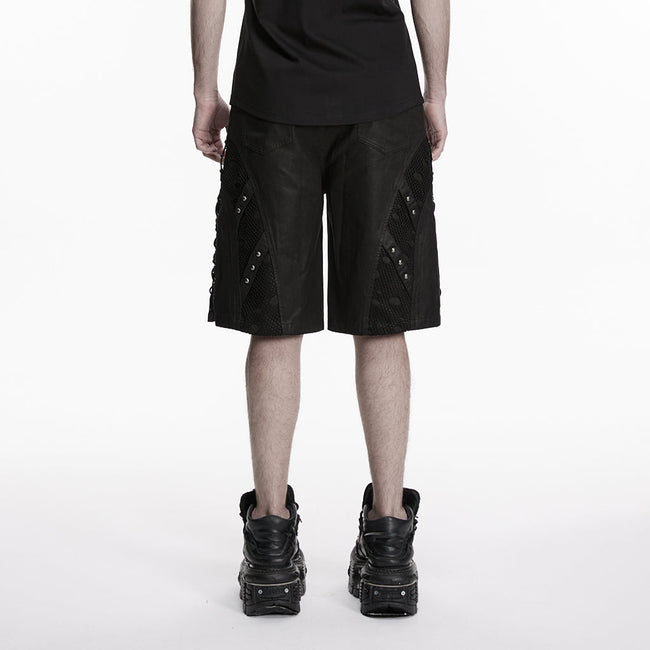 Punk personalized suede shorts