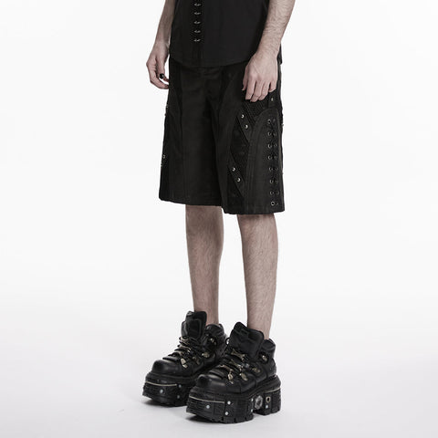 Punk personalized suede shorts