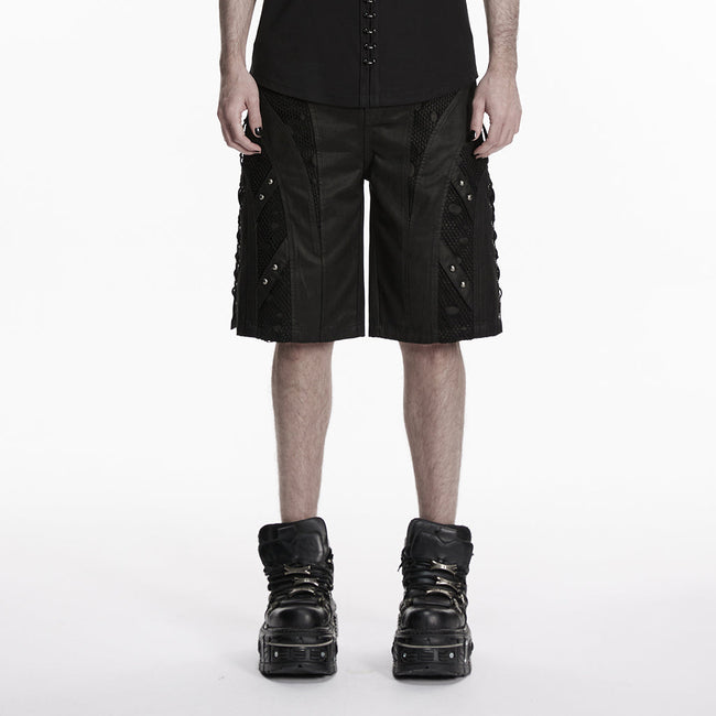 Punk personalized suede shorts