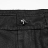 Punk personalized suede shorts