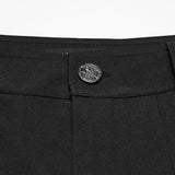 Punk skirt-pants with vertical pleats