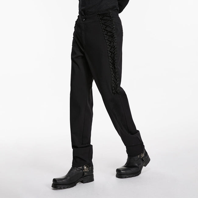 Goth Strapped Pants For Men