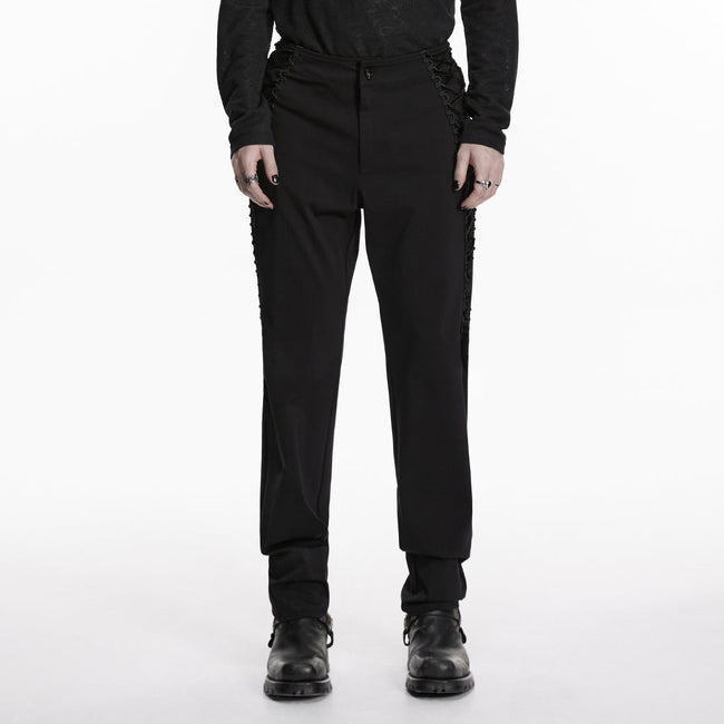 Goth Strapped Pants For Men