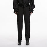 Goth Plant Embroidered Pants
