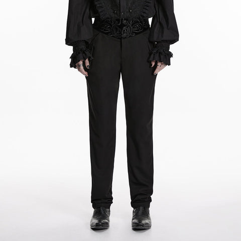Goth Plant Embroidered Pants