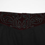 Goth Plant Embroidered Pants