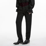 Goth Plant Embroidered Pants