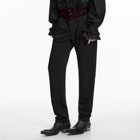 Goth Plant Embroidered Pants
