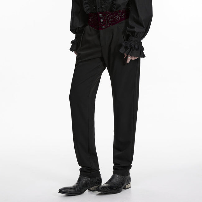 Goth Plant Embroidered Pants