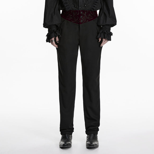 Goth Plant Embroidered Pants