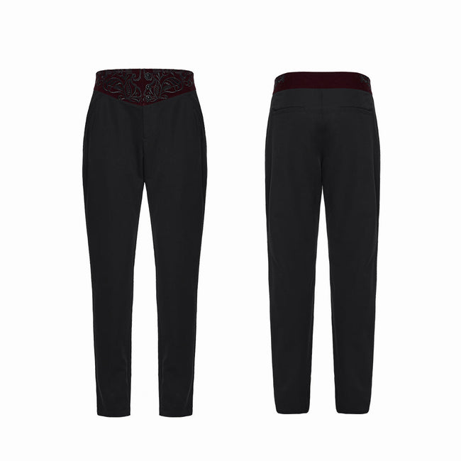 Goth Plant Embroidered Pants
