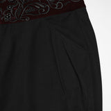 Goth Plant Embroidered Pants