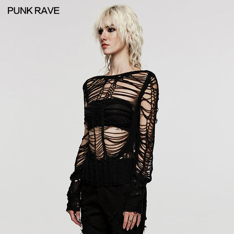 Punk Sexy Hollow Short Sweater