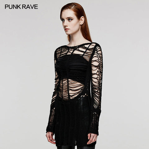 Punk Sexy Hollow Long Sweater