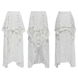 Goth asymmetric chiffon skirt
