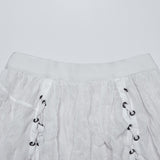 Goth asymmetric chiffon skirt