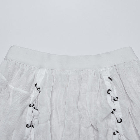 Goth asymmetric chiffon skirt