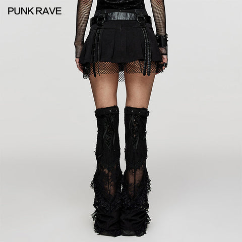 Faux Leather short pleated Skirt