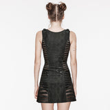 Punk sexy deep V-neck dress