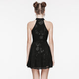 Goth Rose Print Dress