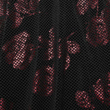 Goth Rose Print Dress