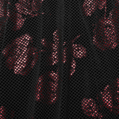 Goth Rose Print Dress