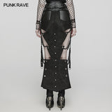 Punk triangular pieces hollow chain skirt