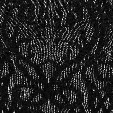 Goth  knitted elastic  mesh dress