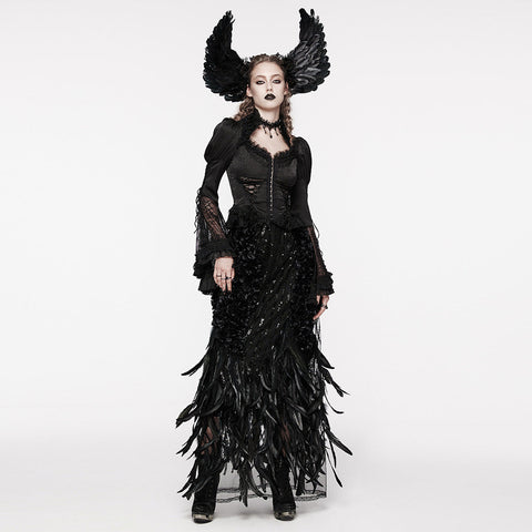 Gorgeous Feather Gothic Skirt