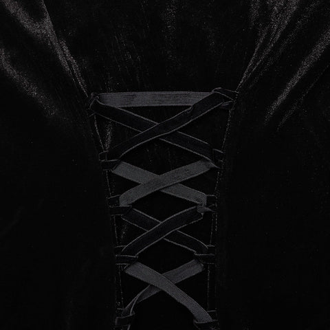 Goth Sexy Velvet Lace Dress