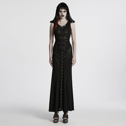Punk hooded visual dress