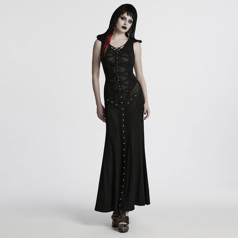 Punk hooded visual dress