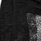 Goth irregular split dress
