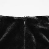 Goth velvet lace fishtail skirt
